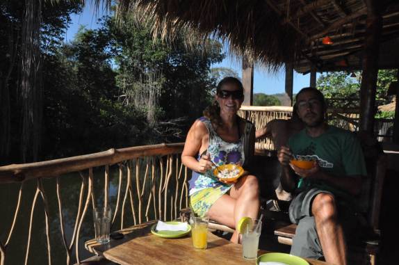 Almoço saldável de Natal, em El Tunco, litoral de El Salvador